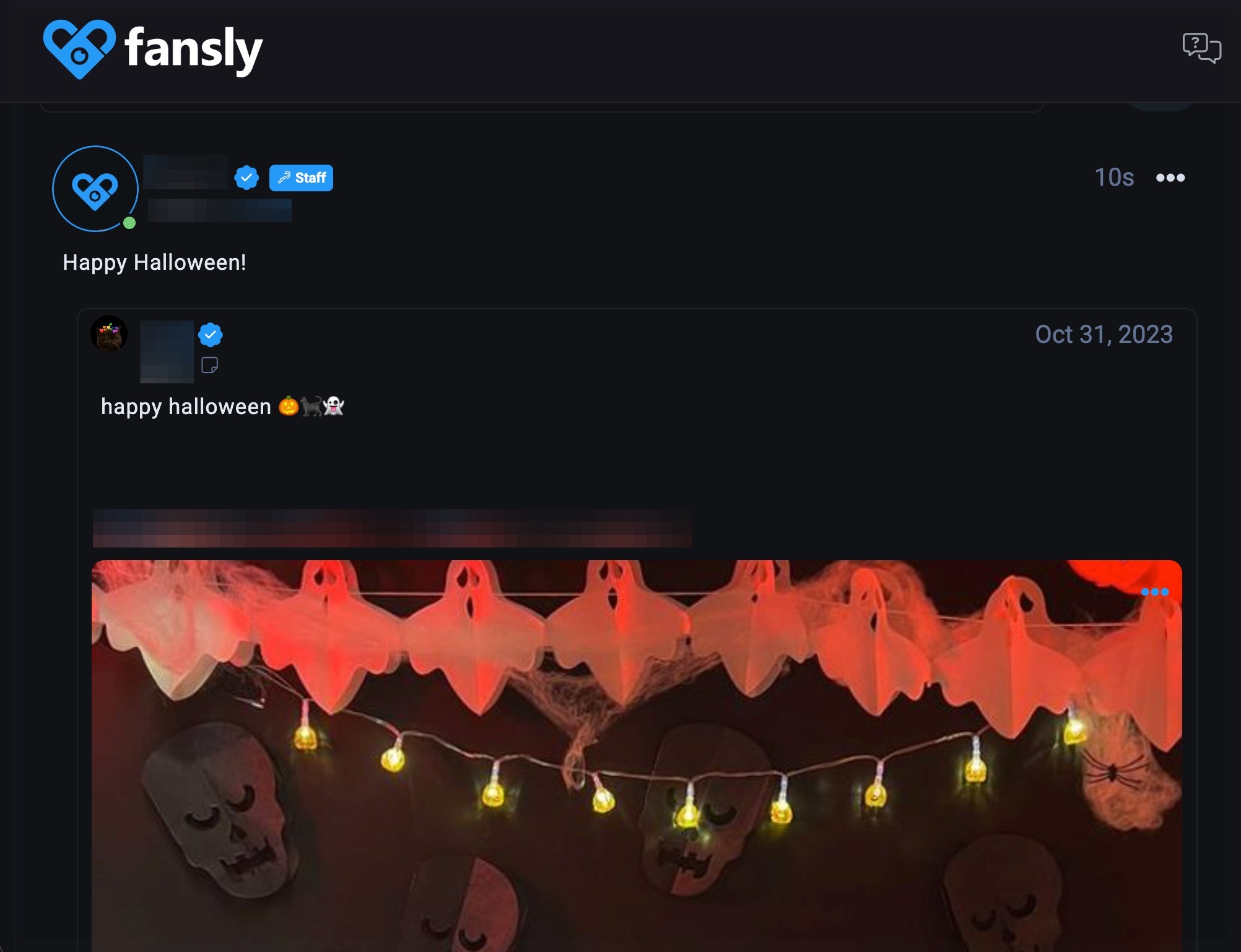 Пример репоста поста другого креатора в ленте