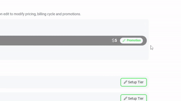 Пример настройки промоакции на подписку на Fansly