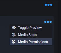 Пример открытия настроек Media Permissions на посте